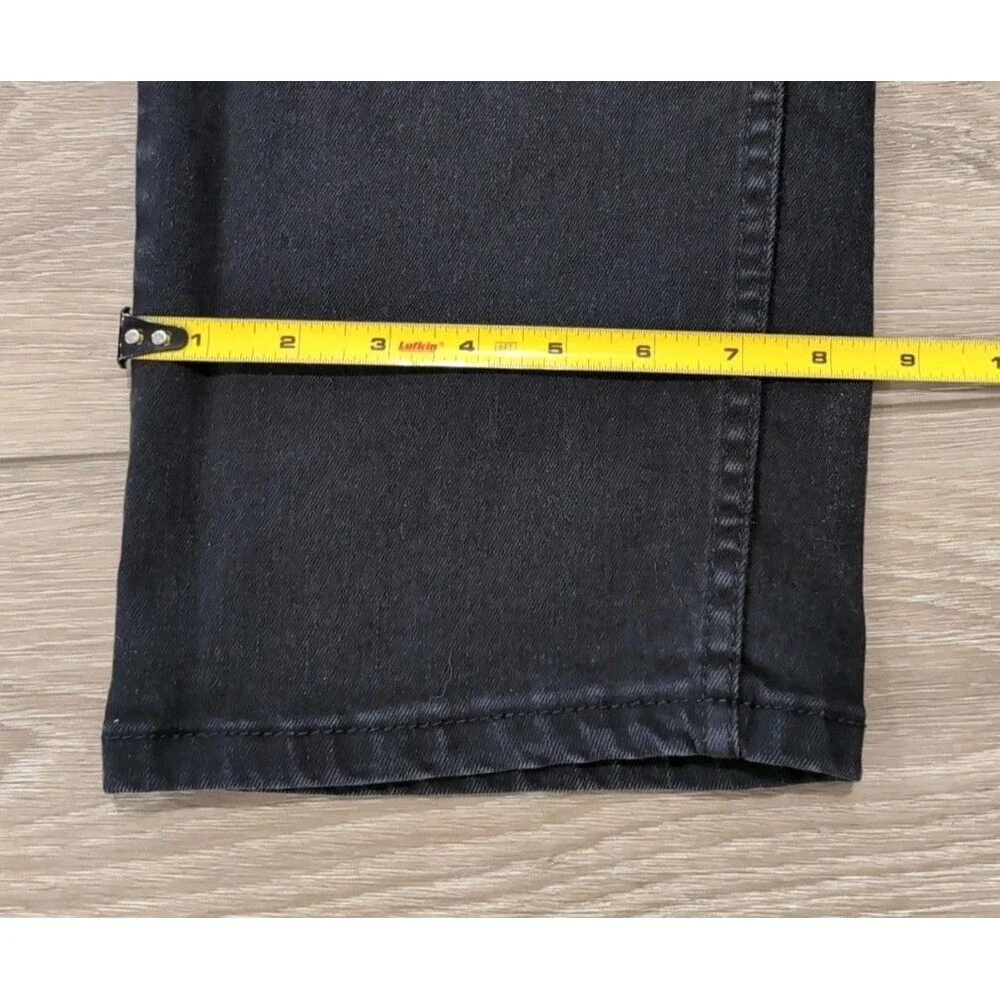 LEVI'S 505 MEN'S SIZE 36X30 BLACK LABEL BLACK JEANS STRAIGHT STRETCH EUC